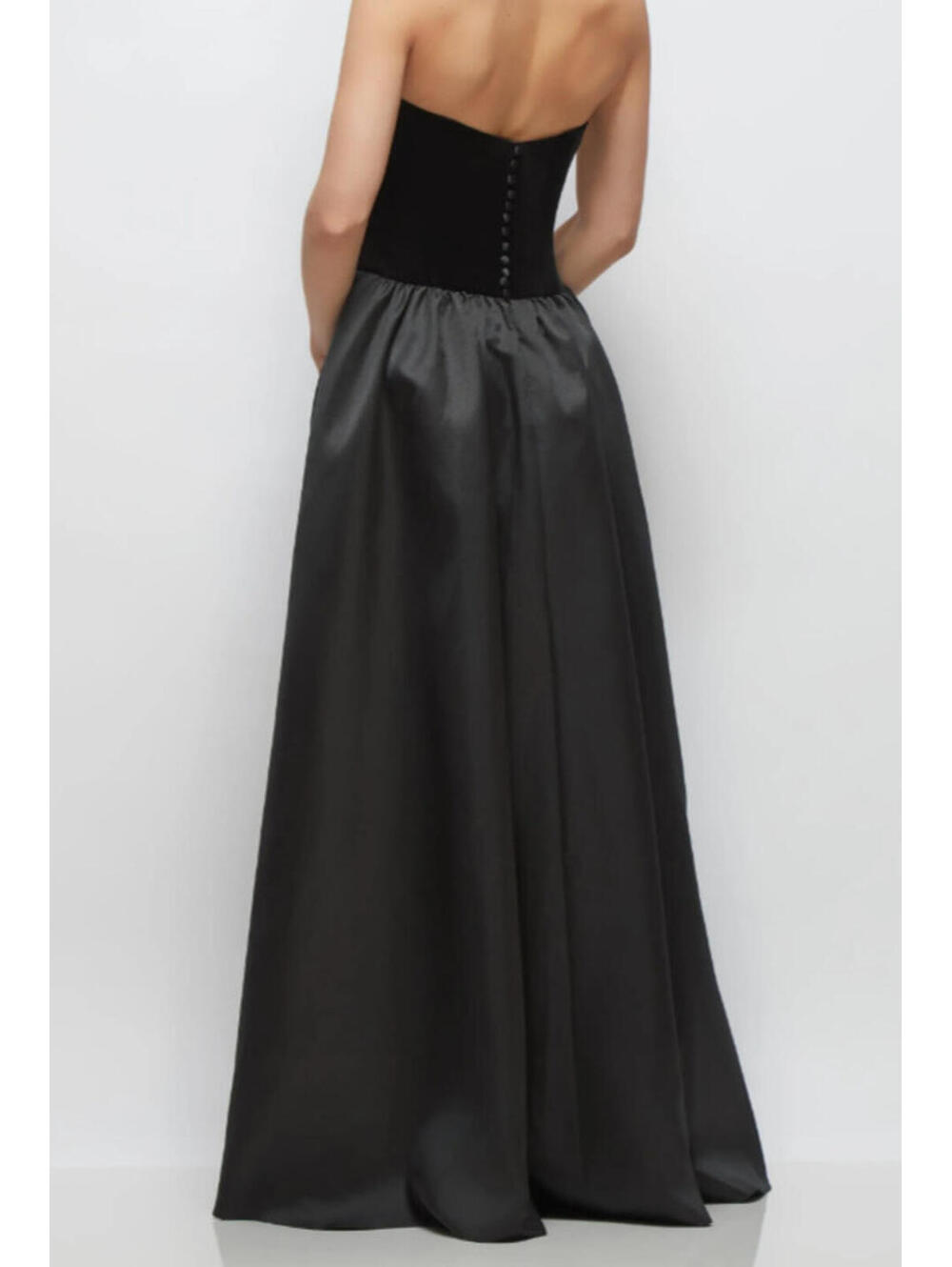 New, Dessy Collection Strapless Mixed Media Gown in Black Sz 10 #LD0247 - Picture 2 of 10